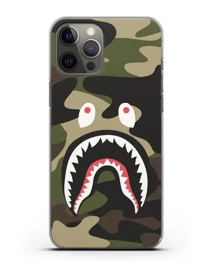 Чехол с рисунком Kaws акула зеленая силиконовый для iPhone 12 Pro Max