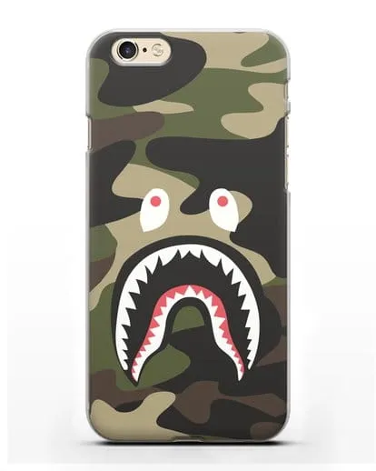 Чехол с рисунком Kaws акула зеленая силиконовый для iPhone 6