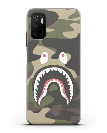 Чехол с рисунком Kaws акула зеленая силиконовый для Xiaomi Poco M3 Pro