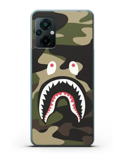 Чехол с рисунком Kaws акула зеленая силиконовый для Xiaomi Poco M5