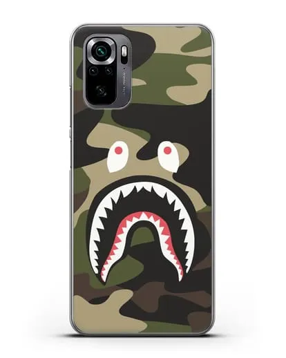 Чехол с рисунком Kaws акула зеленая силиконовый для Xiaomi Poco M5s