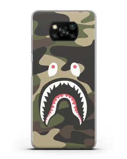 Чехол с рисунком Kaws акула зеленая силиконовый для Xiaomi Poco X3