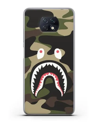 Чехол с рисунком Kaws акула зеленая силиконовый для Xiaomi Redmi Note 9T