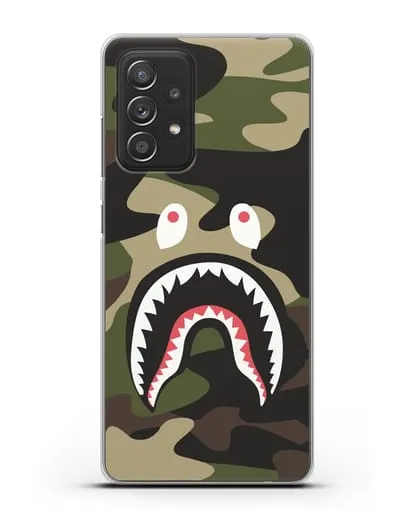 Чехол с рисунком Kaws акула зеленая силиконовый для Samsung Galaxy A53