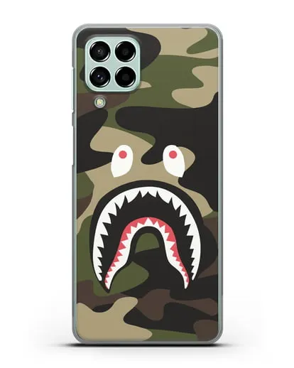 Чехол с рисунком Kaws акула зеленая силиконовый для Samsung Galaxy M53 [SM-M536]