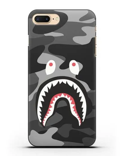 Чехол с рисунком Kaws акула серая силиконовый для iPhone 7 Plus
