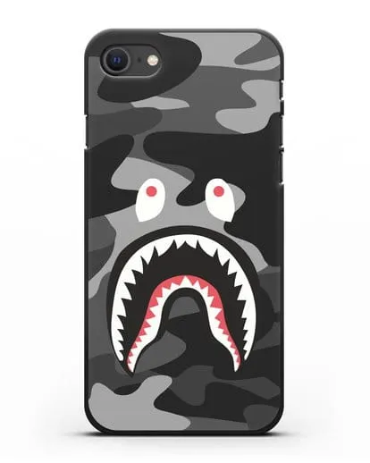 Чехол с рисунком Kaws акула серая силиконовый для iPhone SE 2020