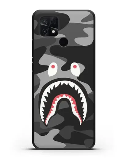 Чехол с рисунком Kaws акула серая силиконовый для Xiaomi Poco C40