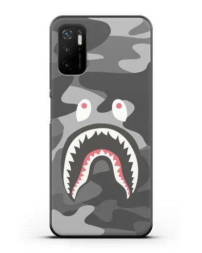 Чехол с рисунком Kaws акула серая силиконовый для Xiaomi Poco M3 Pro