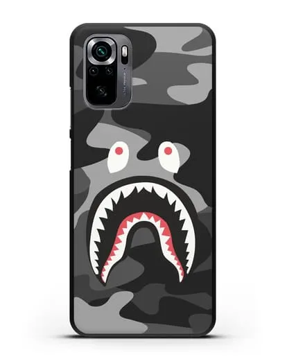 Чехол с рисунком Kaws акула серая силиконовый для Xiaomi Poco M5s