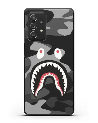 Чехол с рисунком Kaws акула серая силиконовый для Samsung Galaxy A53