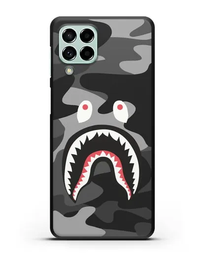 Чехол с рисунком Kaws акула серая силиконовый для Samsung Galaxy M53 [SM-M536]