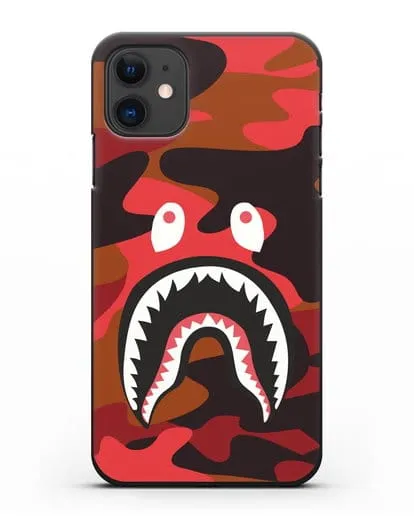 Чехол с рисунком Kaws акула красная силиконовый для iPhone 11