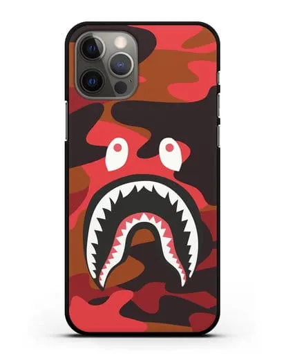 Чехол с рисунком Kaws акула красная силиконовый для iPhone 12 Pro