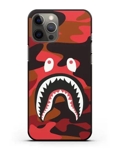 Чехол с рисунком Kaws акула красная силиконовый для iPhone 12 Pro Max