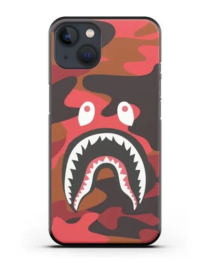 Чехол с рисунком Kaws акула красная силиконовый для iPhone 13 Mini