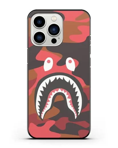 Чехол с рисунком Kaws акула красная силиконовый для iPhone 13 Pro