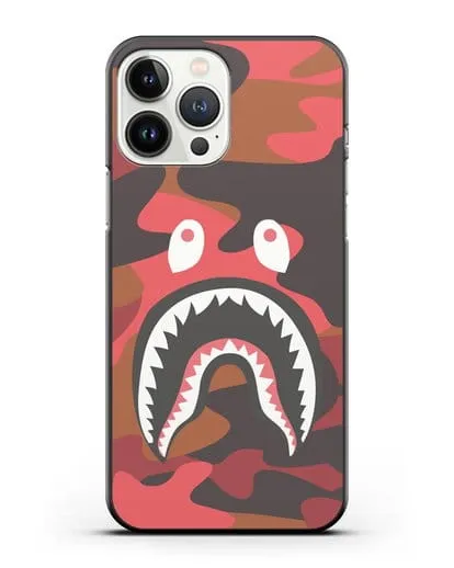 Чехол с рисунком Kaws акула красная силиконовый для iPhone 13 Pro Max