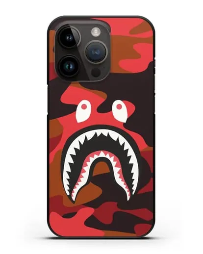 Чехол с рисунком Kaws акула красная силиконовый для iPhone 14 Pro