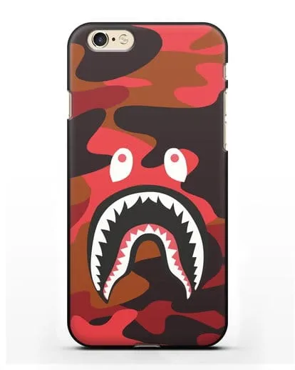 Чехол с рисунком Kaws акула красная силиконовый для iPhone 6