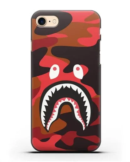 Чехол с рисунком Kaws акула красная силиконовый для iPhone 8
