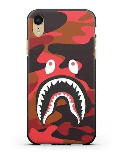 Чехол с рисунком Kaws акула красная силиконовый для iPhone XR