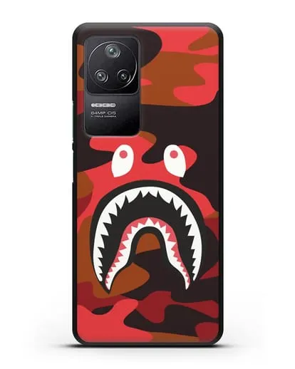 Чехол с рисунком Kaws акула красная силиконовый для Xiaomi Poco F4