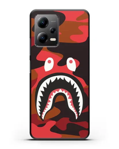 Чехол с рисунком Kaws акула красная силиконовый для Xiaomi Poco X5