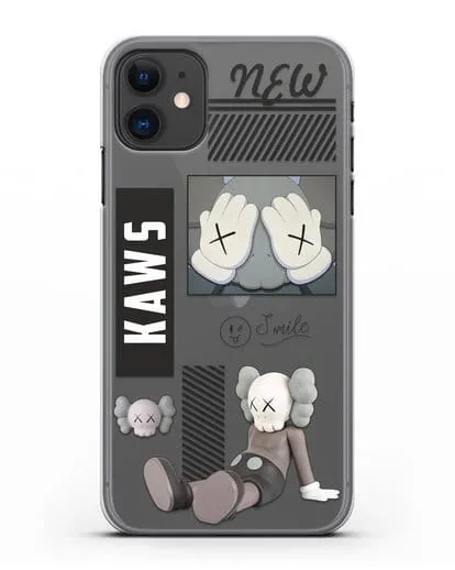 Чехол с дизайном Kaws силиконовый для iPhone 11
