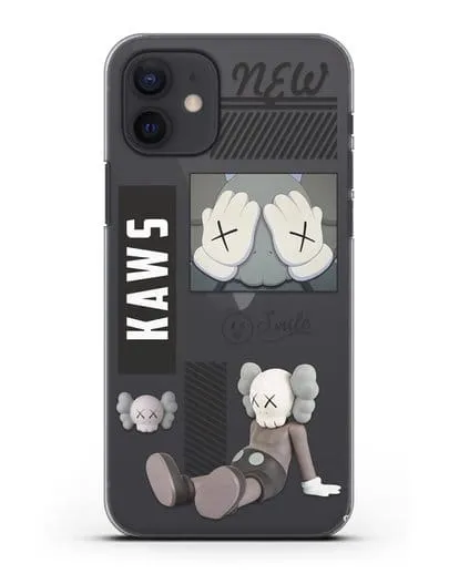 Чехол с дизайном Kaws силиконовый для iPhone 12
