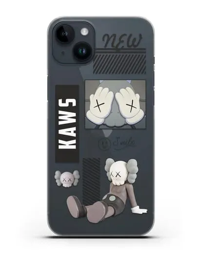 Чехол с дизайном Kaws силиконовый для iPhone 14 Plus