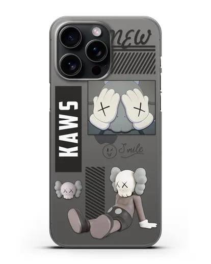 Чехол с дизайном Kaws силиконовый для iPhone 15 Pro Max