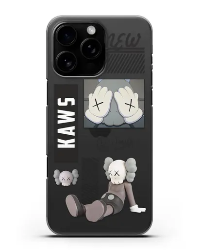 Чехол с дизайном Kaws силиконовый для iPhone 16 Pro Max