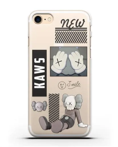 Чехол с дизайном Kaws силиконовый для iPhone 8