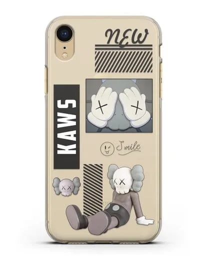 Чехол с дизайном Kaws силиконовый для iPhone XR