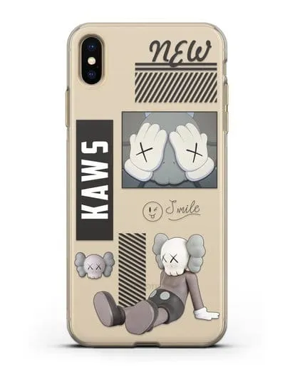 Чехол с дизайном Kaws силиконовый для iPhone XS Max