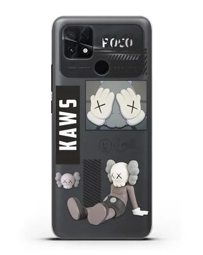 Чехол с дизайном Kaws силиконовый для Xiaomi Poco C40