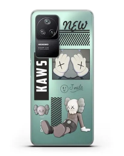 Чехол с дизайном Kaws силиконовый для Xiaomi Poco F4