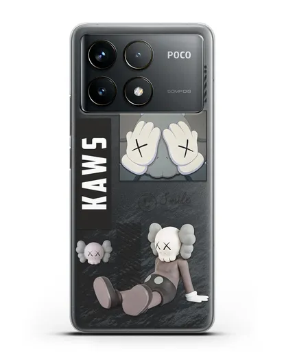 Чехол с дизайном Kaws силиконовый для Xiaomi Poco F6 Pro