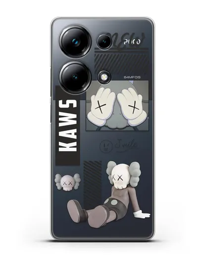 Чехол с дизайном Kaws силиконовый для Xiaomi Poco M6 Pro