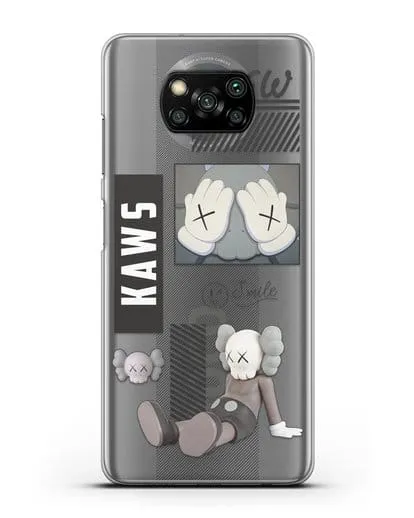 Чехол с дизайном Kaws силиконовый для Xiaomi Poco X3