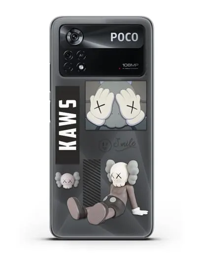 Чехол с дизайном Kaws силиконовый для Xiaomi Poco X4 Pro