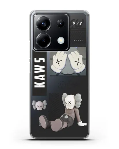 Чехол с дизайном Kaws силиконовый для Xiaomi Poco X6