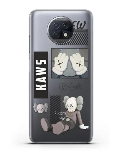Чехол с дизайном Kaws силиконовый для Xiaomi Redmi Note 9T