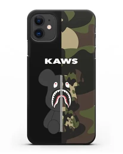 Чехол с изображением Kaws Акула-медведь силиконовый для iPhone 11