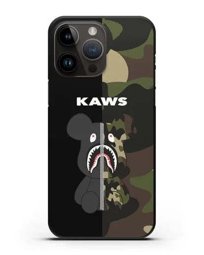 Чехол с изображением Kaws Акула-медведь силиконовый для iPhone 14 Pro Max