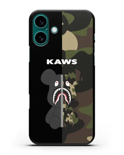 Чехол с изображением Kaws Акула-медведь силиконовый для iPhone 16 Plus