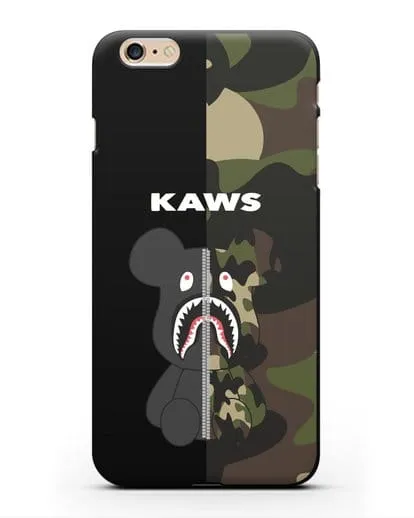 Чехол с изображением Kaws Акула-медведь силиконовый для iPhone 6s Plus