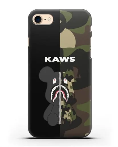 Чехол с изображением Kaws Акула-медведь силиконовый для iPhone 7