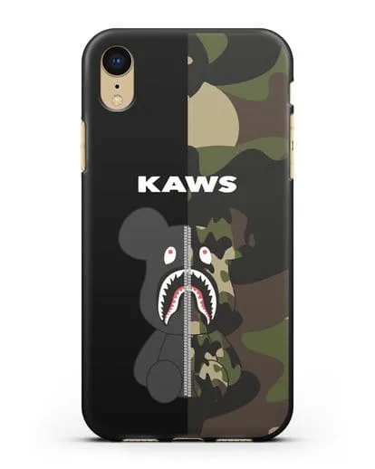 Чехол с изображением Kaws Акула-медведь силиконовый для iPhone XR